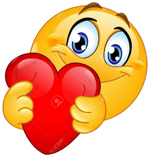 emoji com coração fofo feliz